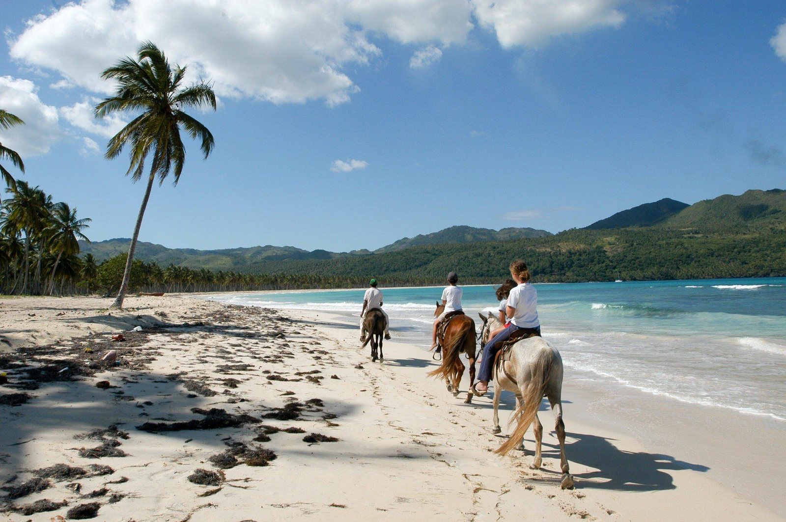 Horseback riding along the beach